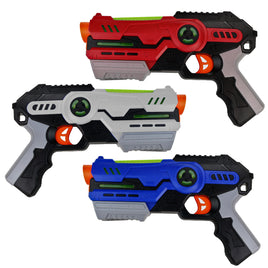 Spielzeug Pistole Space Gun mit Licht & Sound, Farbvarianten: Rot, Weiß, Blau