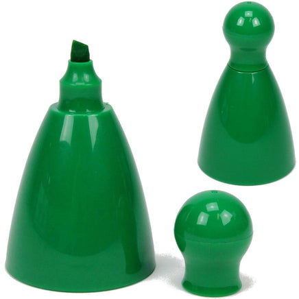 Textmarker grün in Spielfigur Form