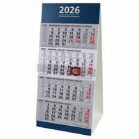 Tischkalender 2026-  4 Monate auf einer Seite mit Datumsschieber
