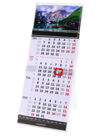 Tischkalender 2027 im Acrylglasständer mit Motiv Bergsee