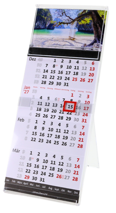 Tischkalender 2027 im Acrylglasständer mit Motiv Traumstrand