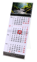 Tischkalender 2027 im Acrylglasständer mit Motiv Wald