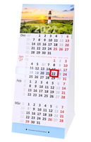Tischkalender mit Leuchtturm-Motiv