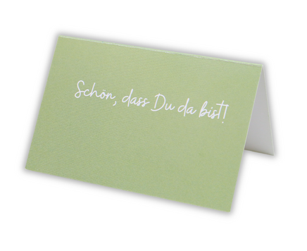 Tischkarte mit Rückseite Schön, dass du da bist