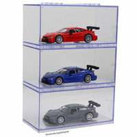 Vitrine aus Acrylglas- stapelbar,  Anwendungsbeispiel mit Modellautos