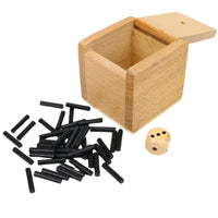 Warum immer ich- Holzbox zum sicheren Verstauen aller zugehörigen Teile