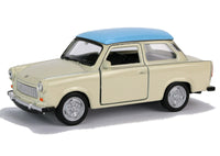 Welly Modellauto Trabant 601 - 11cm - Beige mit blauem Dach