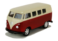Welly Modellauto VW Bulli Bus T1 von 1963 - 7,5cm - rot