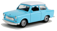 Welly NEX Modellauto Trabant 601 klein 7cm- BLAU mit weißem Dach
