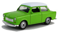 Welly NEX Modellauto Trabant 601 klein 7cm- GRÜN mit weißem Dach