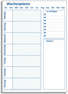 Wochenplaner A5 50 Blatt