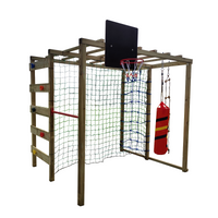 XXL 3in1 Klettergerüst mit Fußballtor und Basketballkorb- freigestellt