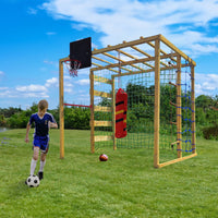 XXL 3in1 Klettergerüst mit Fußballtor und Basketballkorb