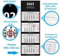 XXL 4-Monatskalender 2025 schwarz- Produktdetails