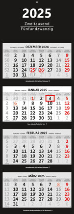 XXL 4-Monatskalender 2025 schwarz