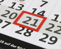 XXL 4-Monatskalender 2027  schwarz mit rotem Datumsschieber