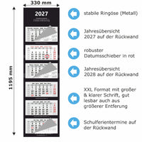 XXL 6-Monatskalender 2027  mit Detailbeschreibung