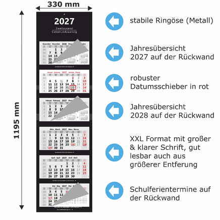 XXL 6-Monatskalender 2027  mit Detailbeschreibung