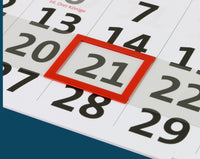 XXL 8-Monatskalender 2027 blau mit rotem Datumsschieber