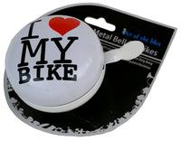 XXL Fahrradklingel "Ding Dong" mit Motiv I LOVE MY BIKE