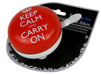 XXL Fahrradklingel "Ding Dong" mit Motiv Krone KEEP CALM AND CARRY ON