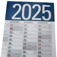 XXL Jahresplaner 2025 Plakatkalender 96x68cm- faltbar