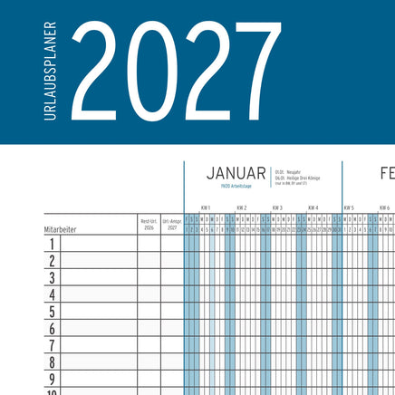 XXL Urlaubsplaner 2027