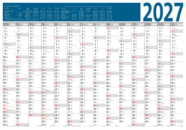 XXL Wandkalender 2027 als Plakatkalender