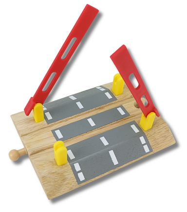 Zubehör für klassische Holzeisenbahn- 1x Schranke 14cm