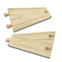 Zubehör für klassische Holzeisenbahn- 2x Weiche parallel 16cm