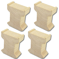 Zubehör für klassische Holzeisenbahn- 4x Brückenpfeiler 6cm