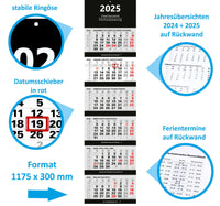 XXL 6-Monatskalender 2025 schwarz