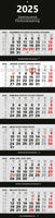 XXL 6-Monatskalender 2025 schwarz