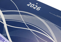 der blaue 4-Monatskalender Kompakt 2026 mit Lochaufhängung