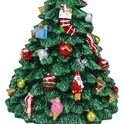 kleiner drehender Weihnachtsbaum mit Spieluhr- Detailansicht 1