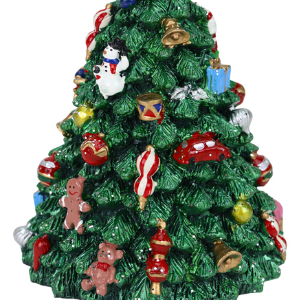 kleiner drehender Weihnachtsbaum mit Spieluhr- Detailansicht 3