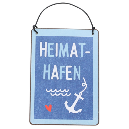 maritime Schilder mit Spruch Heimathafen