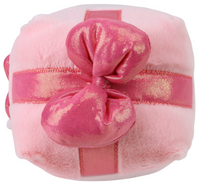 rosa Plüsch Geschenk mit glitzernder Schleife