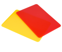 rote und gelbe Karte aus Schiedsrichter Set 
