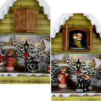 großer Adventskalender amerikanisch mit Spieluhr Weihnachtskalender aus Holz NEU