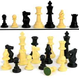 Schachfiguren Set Staunton Größe 3 77mm aus Kunststoff mit Filz Schach Figuren