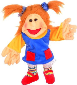 Handpuppe 35cm Mädchen Kleine Lotta Bauchrednerpuppe für Kinder Living Puppets