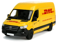 DHL Sprinter Mercedes Benz Transporter Modellauto Post Auto gelb 12,5cm 1:48