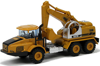 3er Set Modellauto Baustellenfahrzeuge- Schaufelbagger