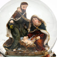 Spieluhr Heilige Familie Schneekugel mit Melodie Stille Nacht Jesuskind Krippe