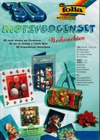3D Motivbogenset Folia 10 Bögen A4 mit Klebepads & Schere Karten basteln Set