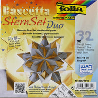 Bascetta Stern Bastelstern Ø 20 cm Weihnachtsstern zum Basteln Folia Duopapier