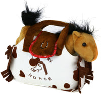 Pony in der Tasche Plüschtier Pferd mit Handtasche Pferdchen Tragetasche
