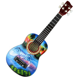Ukulele Hawaii für Kinder Kindergitarre Konzert Musikinstrument aus Holz 58cm