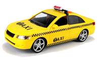 XL Yellow Taxi Modellauto mit Licht & Sound 25cm großes gelbes Taxi Spielzeug
